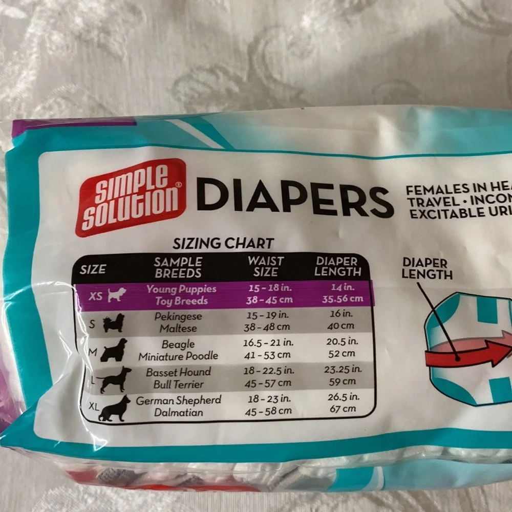 Simple Solution Washable Male Wrap and 12 pack of diapers